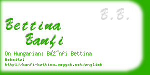 bettina banfi business card